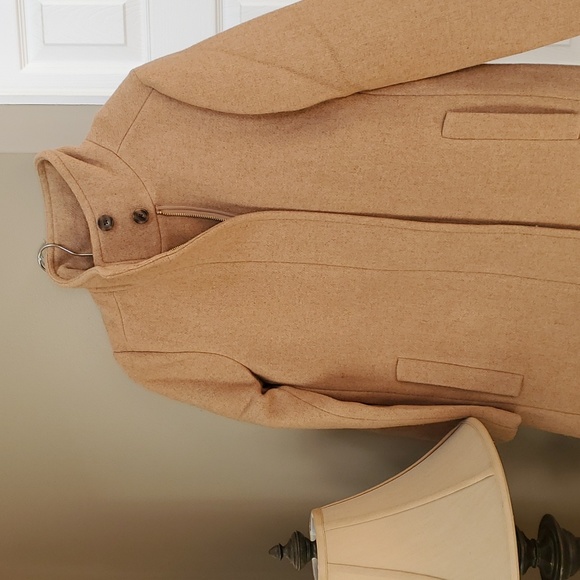 J. Crew | Button Neck City Coat in Heather Acorn - Picture 5 of 8